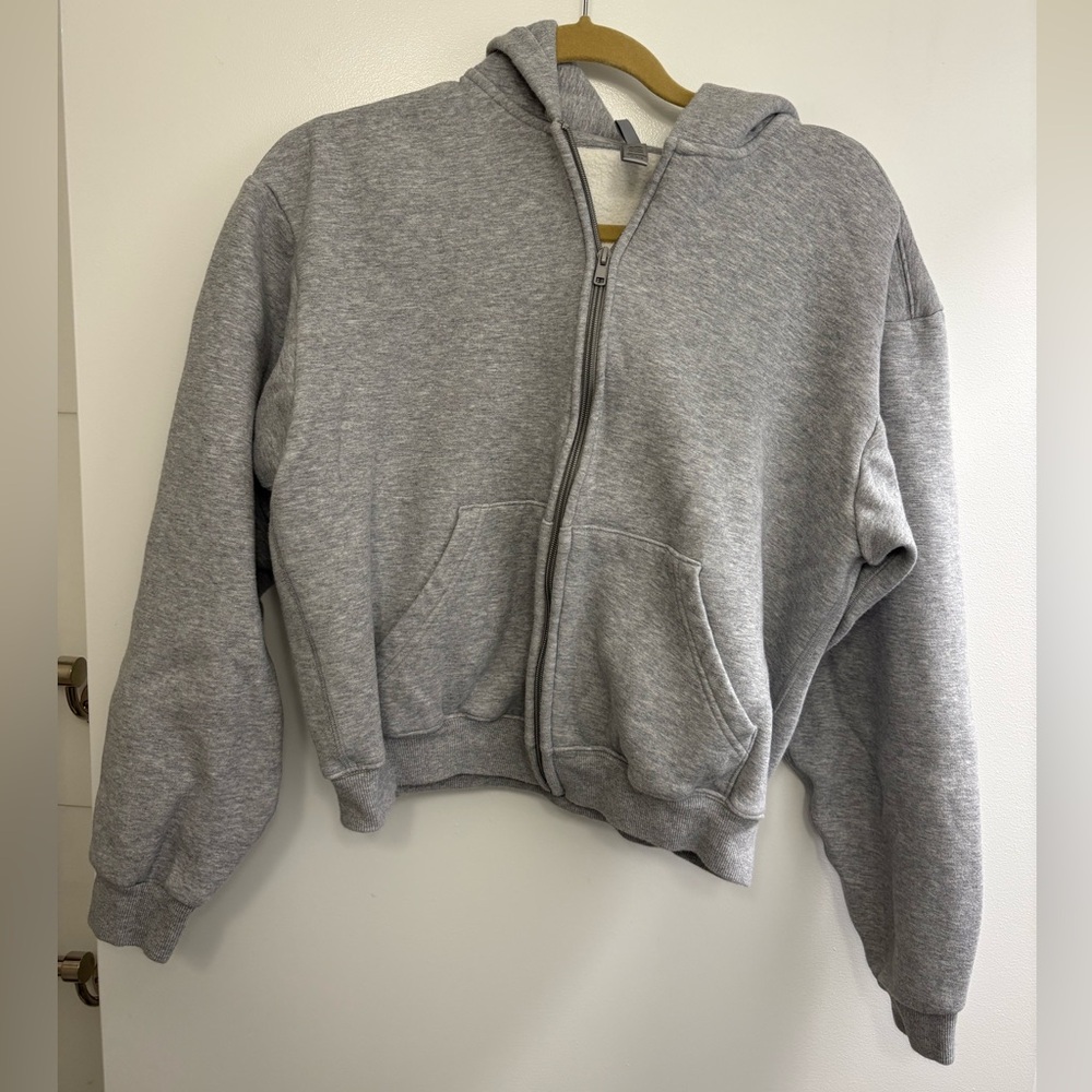 SKIMS COTTON FLEECE CLASSIC ZIP UP HOODIE